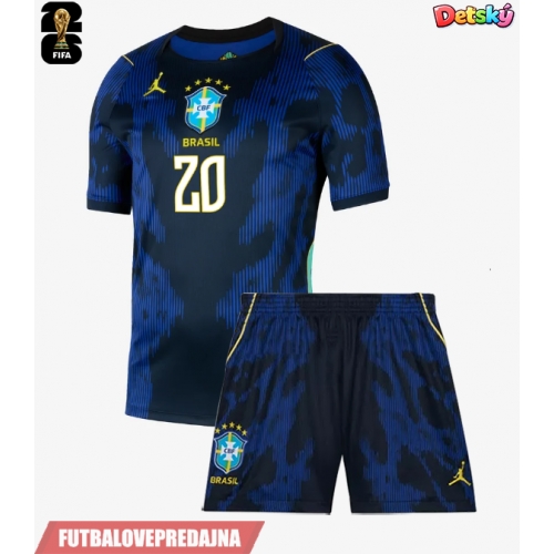 Lacne Dětský Futbalové dres Brazília Lucas Paqueta #20 MS 2026 Krátky Rukáv - Preč (+ trenírky)